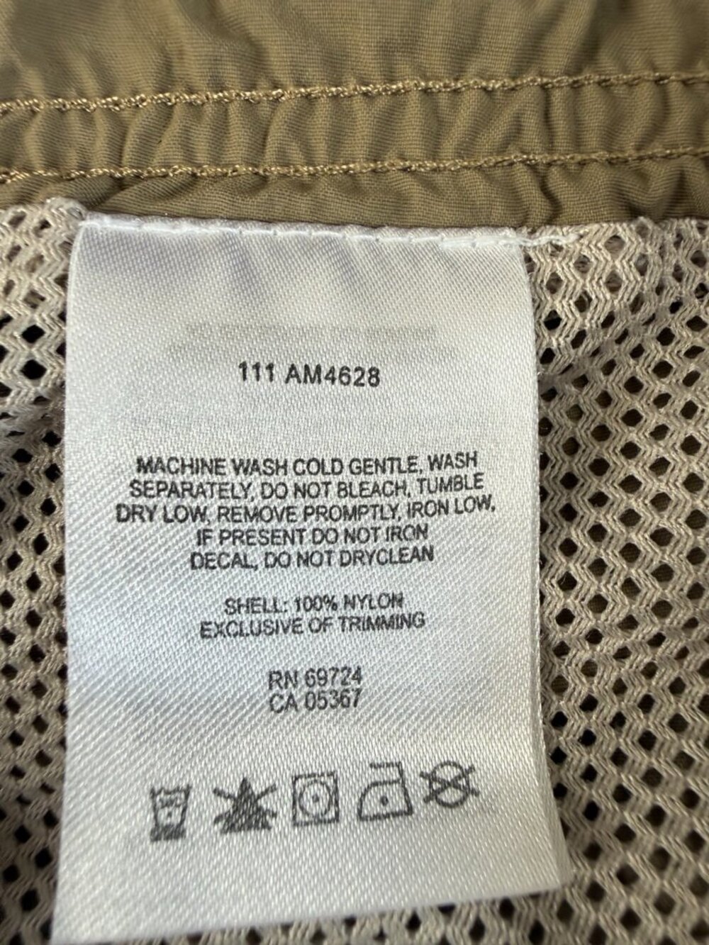 Columbia Sportswear Company Men’s XL Khaki Nylon Outdoor Shorts Mesh Lined - Picture 6 of 7